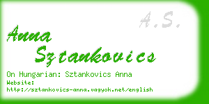 anna sztankovics business card